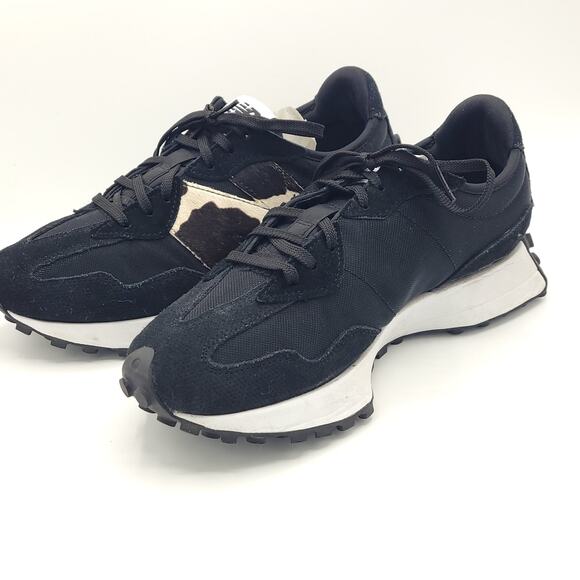 New Balance 327 Animal Pack Running Cow Print black white women's size 10 - Picture 4 of 9